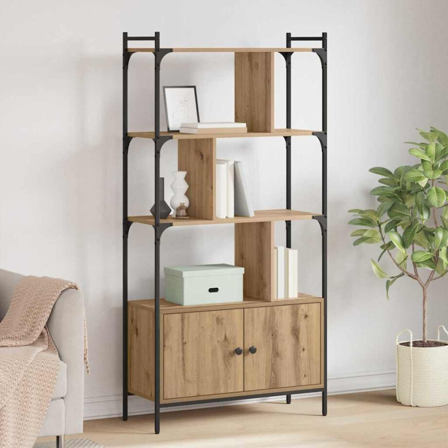 vidaXL Boekenkast Bewerkt hout afbeelding 1
