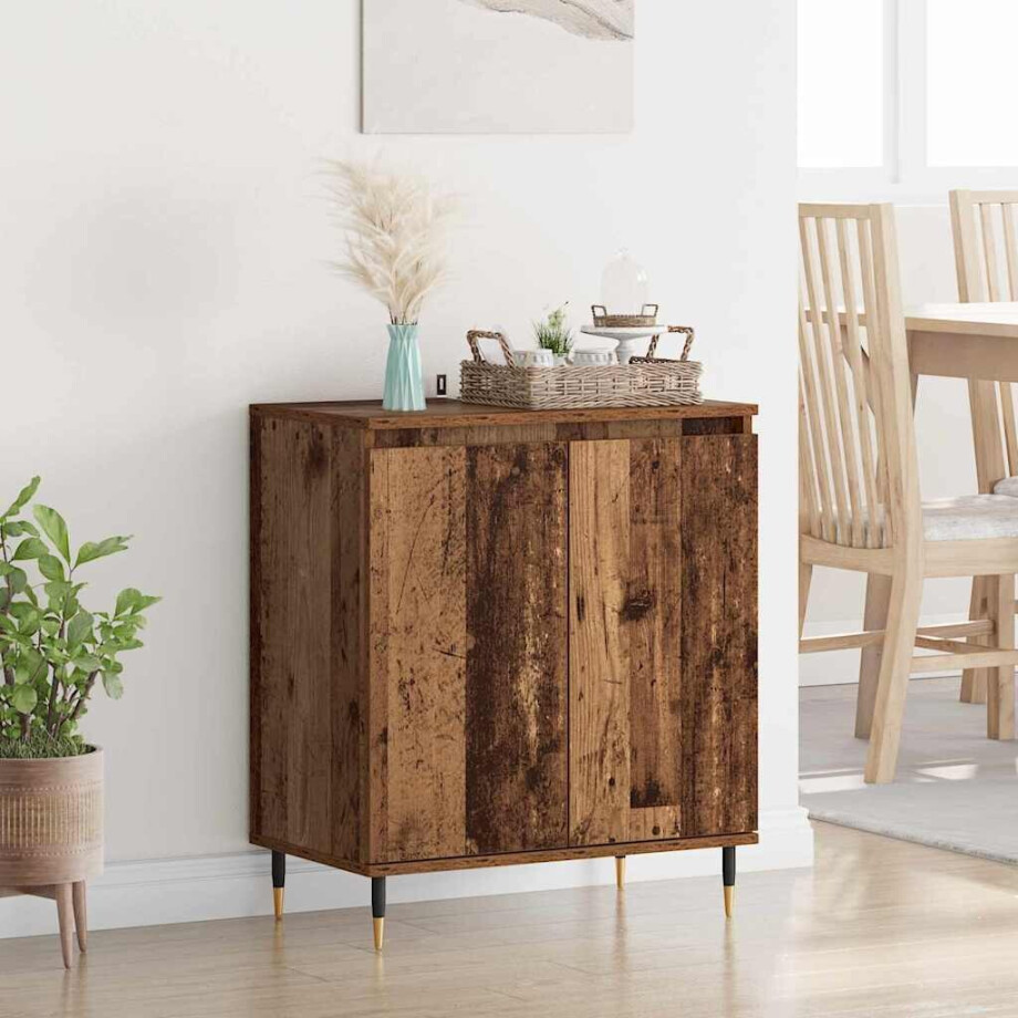 vidaXL Dressoir Oud Hout 60 x 35 x 70 cm Bewerkt hout vidaXL Dressoir Oud Hout 60 x 35 x 70 cm Bewerkt hout afbeelding 1