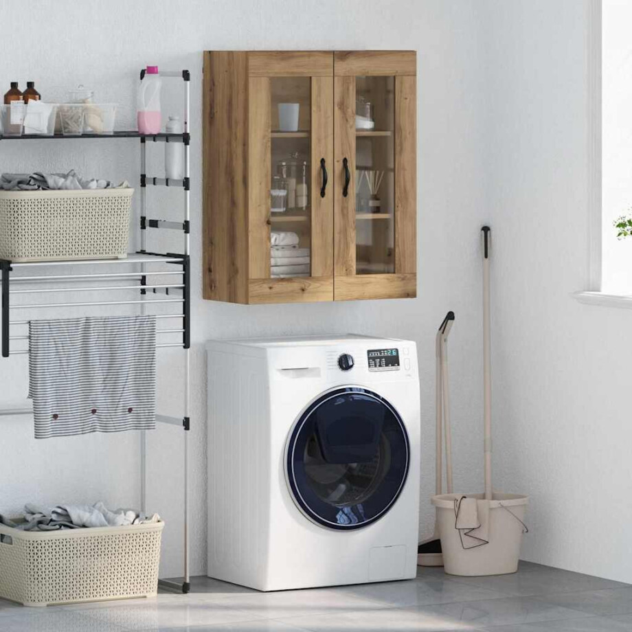 vidaXL Wandkast Artisan Eiken 69,5 x 34 x 90 cm afbeelding 1