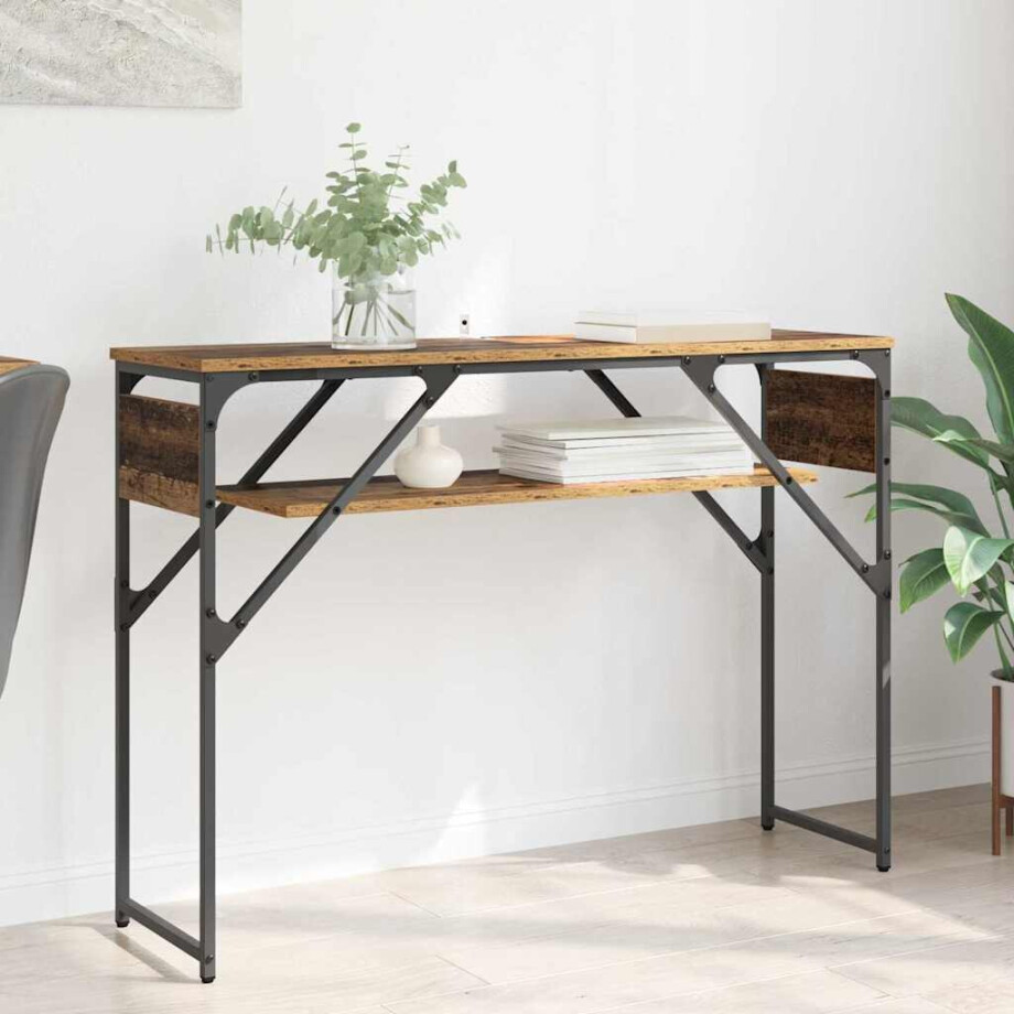 vidaXL Consoletafel Oud Hout 105x30x75cm Bewerkt hout vidaXL Consoletafel Oud Hout 105x30x75cm Bewerkt hout afbeelding 1