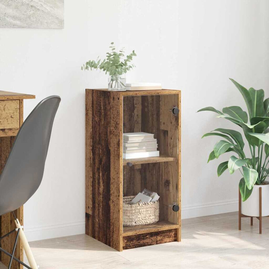 vidaXL Dressoir Oud hout 35 x 37 x 76 cm Bewerkt hout vidaXL Dressoir Oud hout 35 x 37 x 76 cm Bewerkt hout afbeelding 1