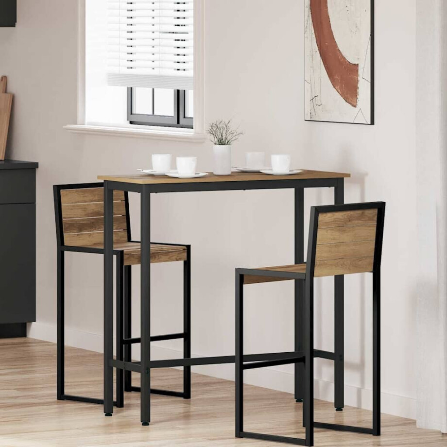 vidaXL Tafel Artisan Eiken 100 x 40 x 100,5 cm afbeelding 1