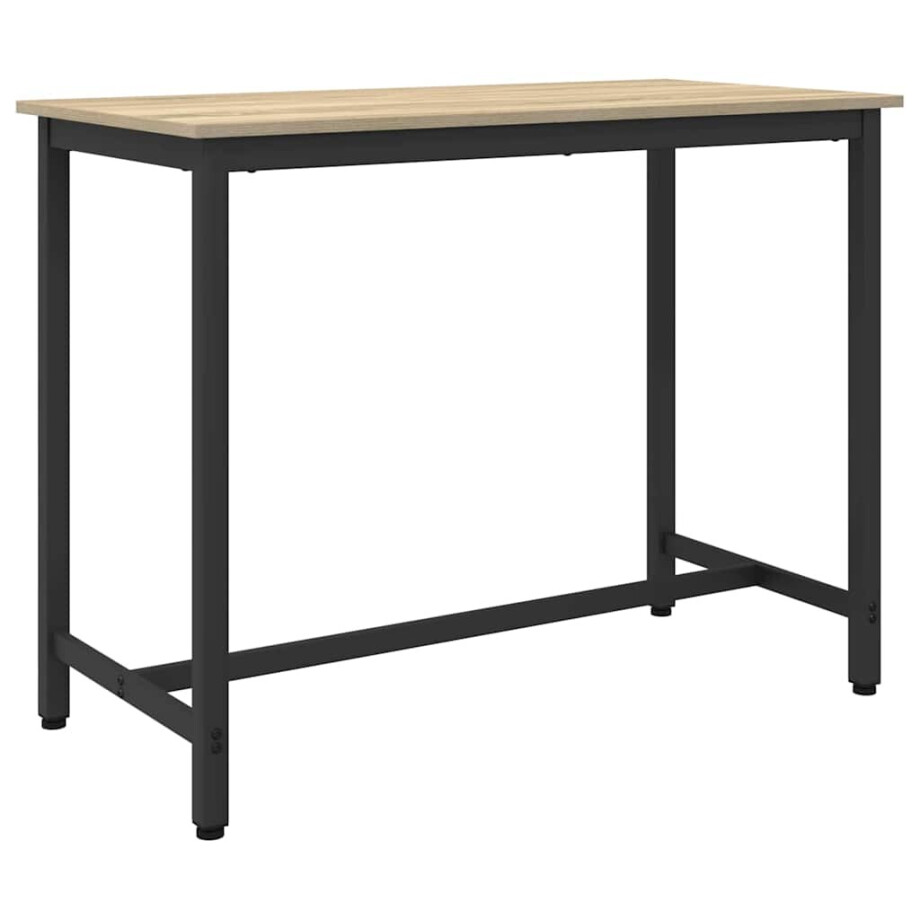 vidaXL Tafel Sonoma Eiken 100 x 50 x 76,5 cm Engineered hout en staal afbeelding 1