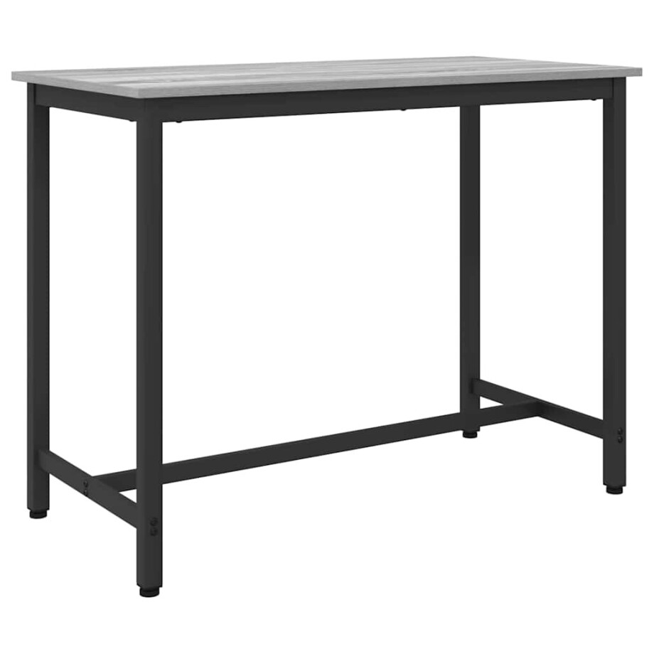 vidaXL Tafel Grijs Sonoma 100 x 50 x 76,5 cm Engineered hout en staal afbeelding 1