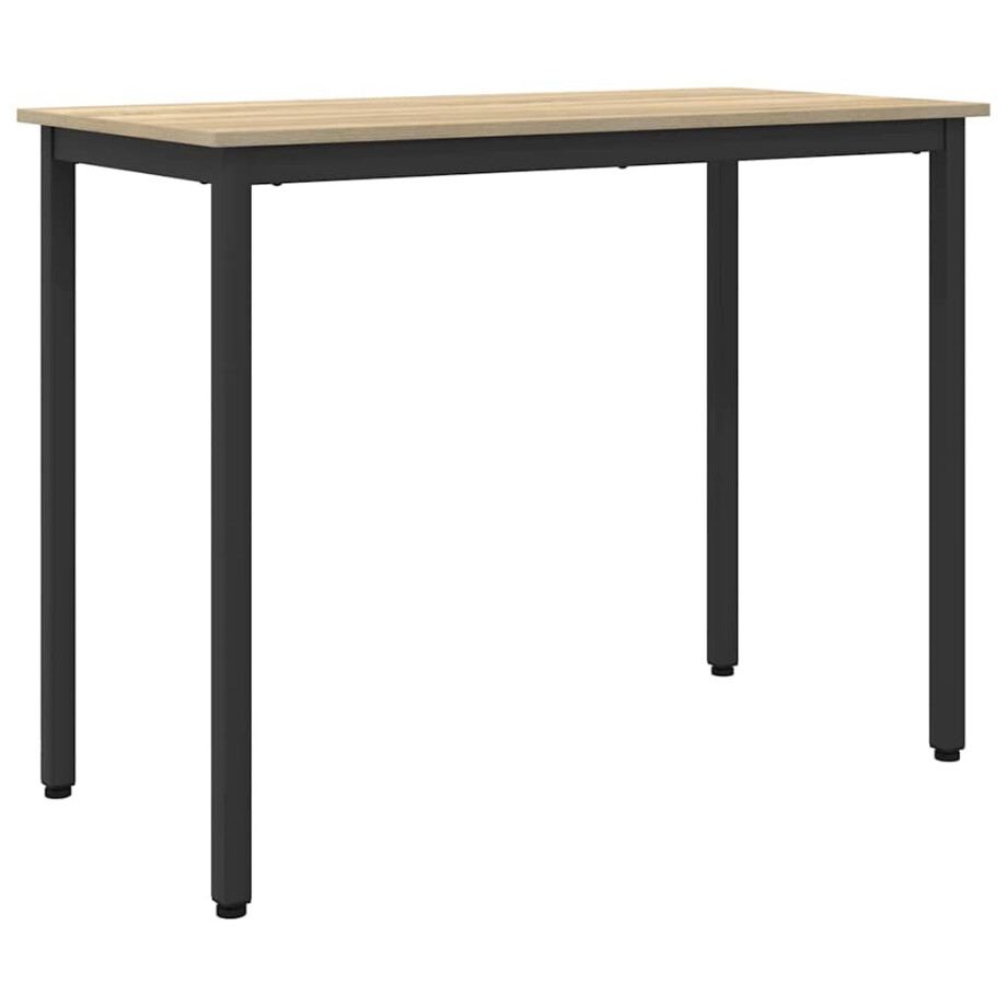 vidaXL Tafel Sonoma Eiken 100 x 50 x 76,5 cm Engineered hout en staal afbeelding 1