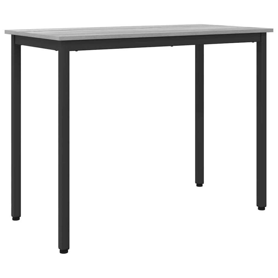 vidaXL Tafel Grijs Sonoma 100 x 50 x 76,5 cm Engineered hout en staal afbeelding 1