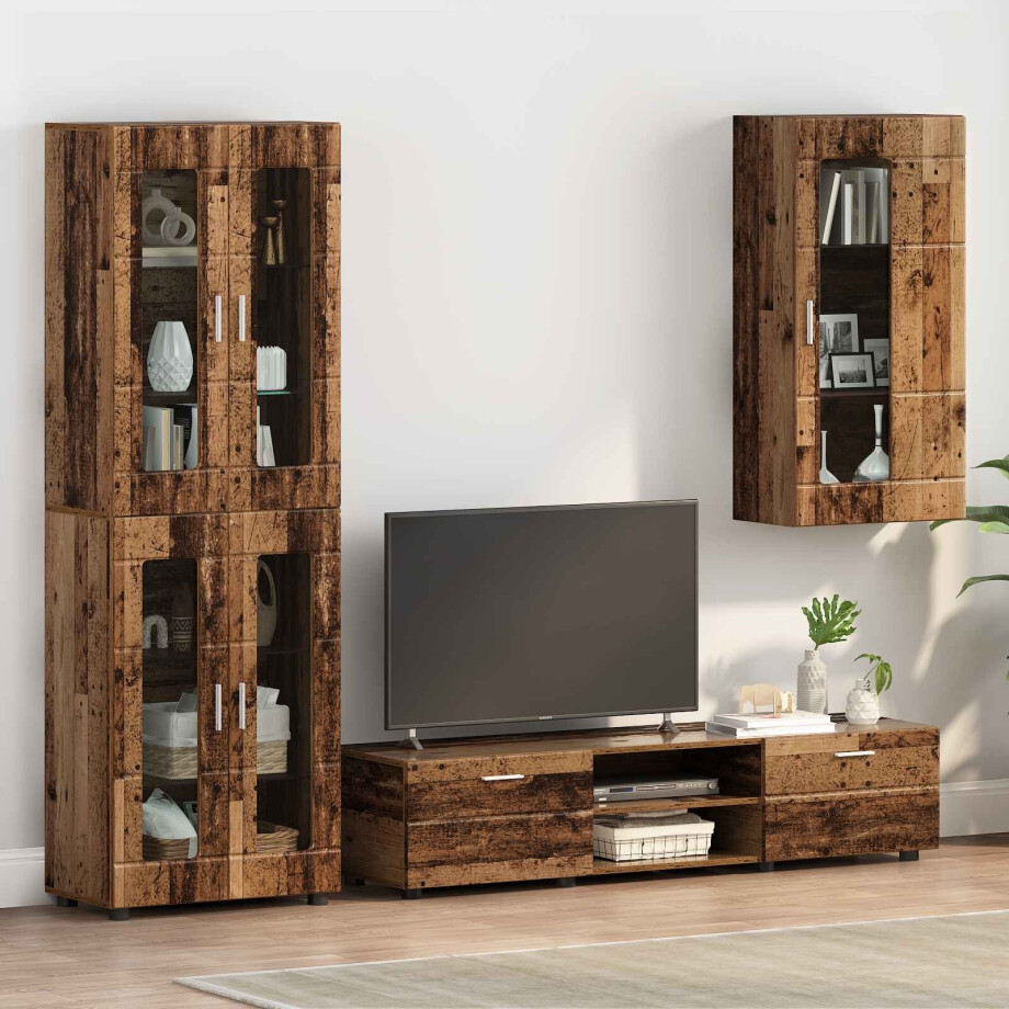 vidaXL Houten Kast met opslag Oudhout 50 x 29 x 100 cm Bewerkt hout vidaXL Houten Kast met opslag Oudhout 50 x 29 x 100 cm Bewerkt hout afbeelding 1