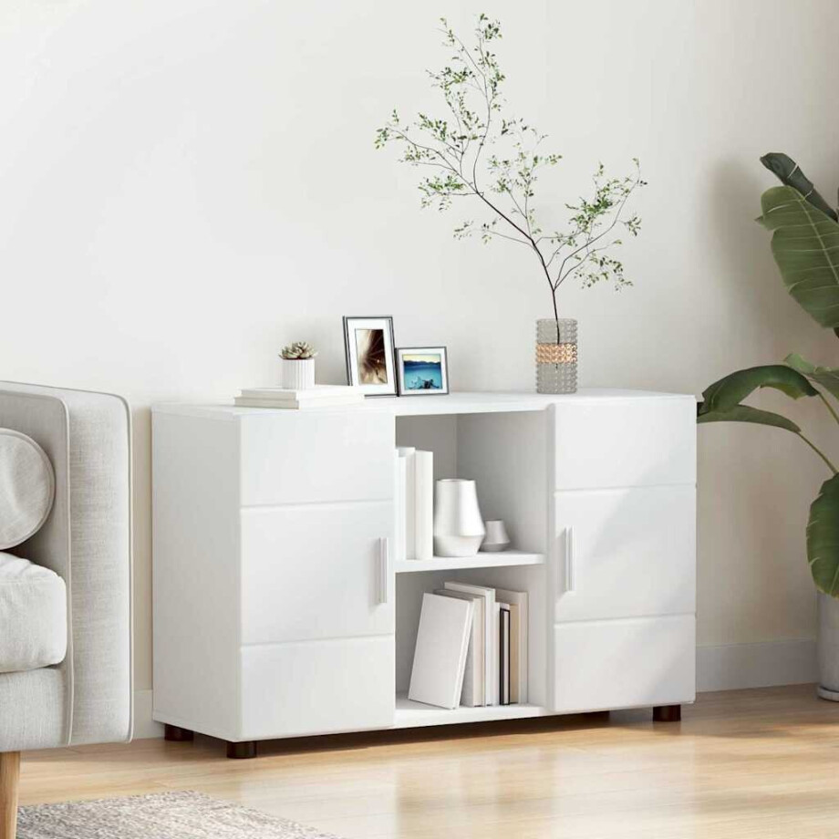 vidaXL Dressoir FLORIN Wit 88,5 x 30,5 x 55,5 cm Bewerkt hout vidaXL Dressoir FLORIN Wit 88,5 x 30,5 x 55,5 cm Bewerkt hout afbeelding 1
