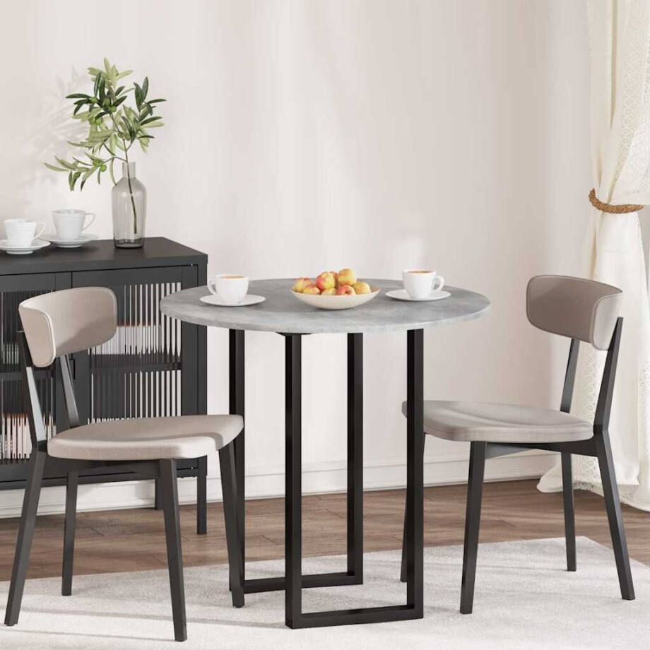 vidaXL Tafelblad Betongrijs 80 x 80 x 1,5 cm Bewerkt hout afbeelding 1