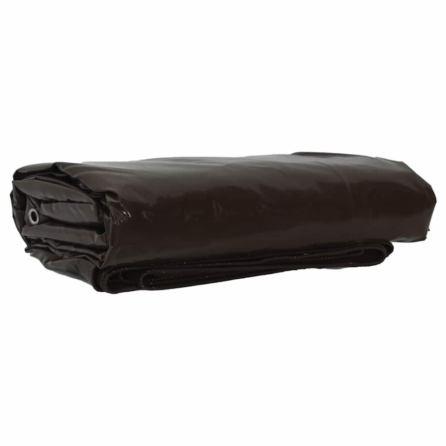 vidaXL Zeil 650g / m² Bruin 1 x 2,5 m Canvas met PVC-coating afbeelding 1
