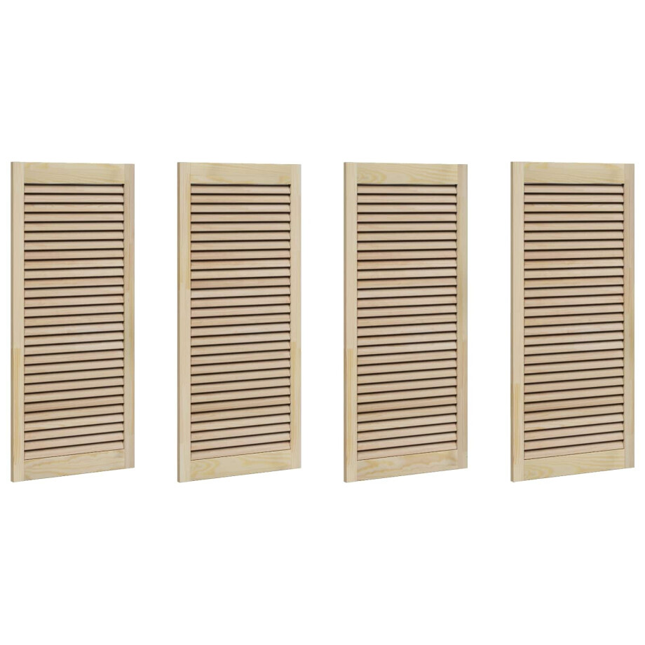 vidaXL Kastdeur 4 pcs Naturel 140.5 x 2 x 59.5 cm Massief grenenhout afbeelding 1