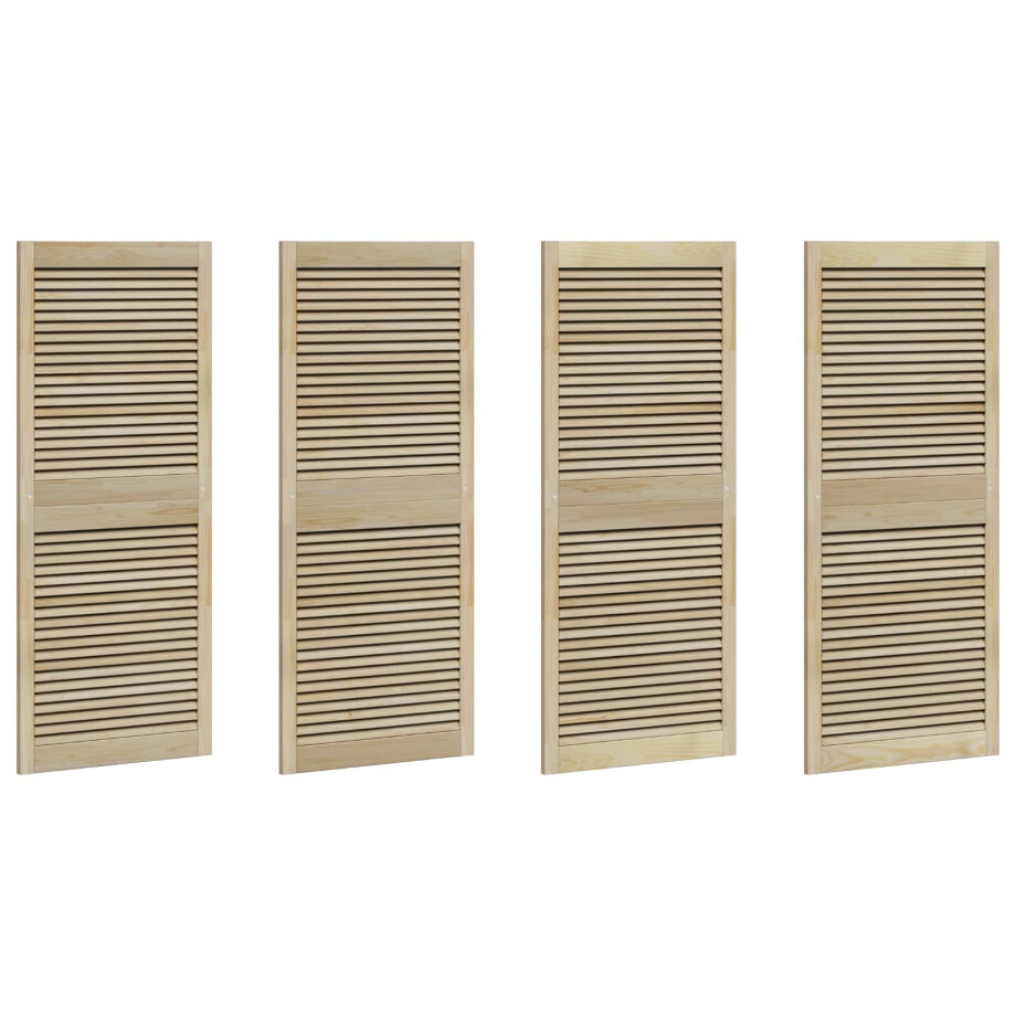 vidaXL Kastdeur 4 pcs Naturel 140.5 x 2 x 59.5 cm Massief grenenhout vidaXL Kastdeur 4 pcs Naturel 140.5 x 2 x 59.5 cm Massief grenenhout afbeelding 1