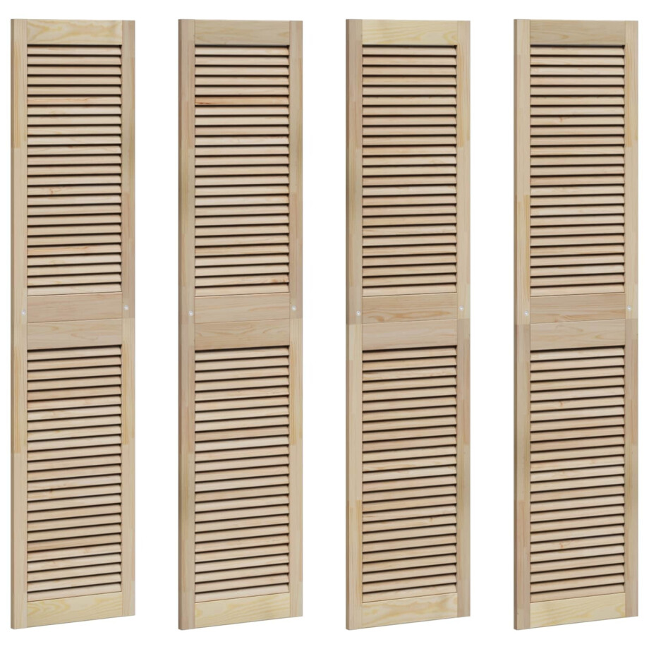 vidaXL Kastdeur 4 pcs Naturel 140.5 x 2 x 59.5 cm Massief grenenhout vidaXL Kastdeur 4 pcs Naturel 140.5 x 2 x 59.5 cm Massief grenenhout afbeelding 1