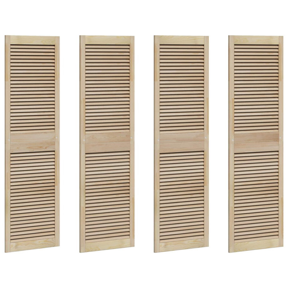 vidaXL Kastdeur 4 pcs Naturel 140.5 x 2 x 59.5 cm Massief grenenhout vidaXL Kastdeur 4 pcs Naturel 140.5 x 2 x 59.5 cm Massief grenenhout afbeelding 1