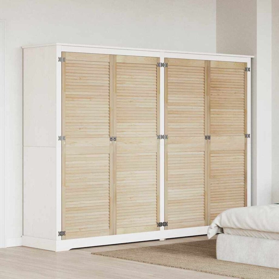 vidaXL Kastdeuren 4 pcs Bruin 170 x 59.5 x 2.1 cm Massief grenenhout afbeelding 1