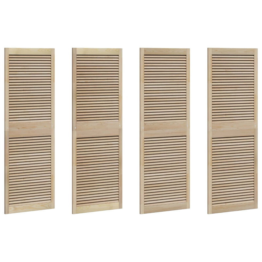 vidaXL Kastdeur 4 pcs Naturel 140.5 x 2 x 59.5 cm Massief grenenhout vidaXL Kastdeur 4 pcs Naturel 140.5 x 2 x 59.5 cm Massief grenenhout afbeelding 1
