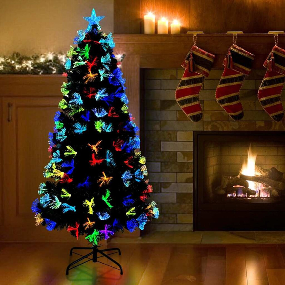 vidaXL Kunstkerstboom met 120 LED met standaard Groen 120 cm PVC afbeelding 1