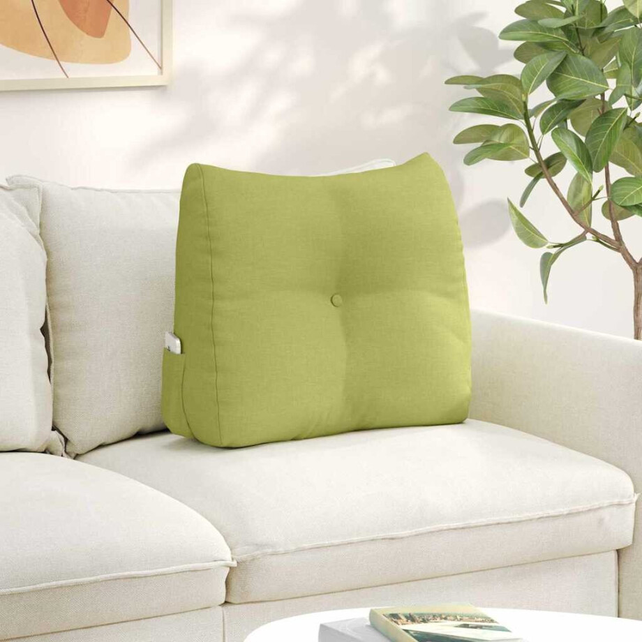 vidaXL Rugkussen Lichtgroen 60 x 24 x 50 cm Stof afbeelding 1