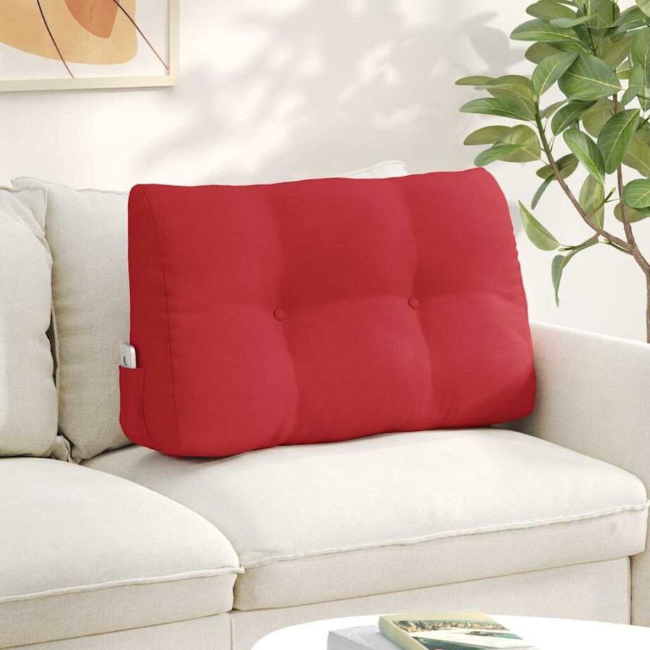 vidaXL Rugkussen Rood 80 x 24 x 50 cm Stof vidaXL Rugkussen Rood 80 x 24 x 50 cm Stof afbeelding 1