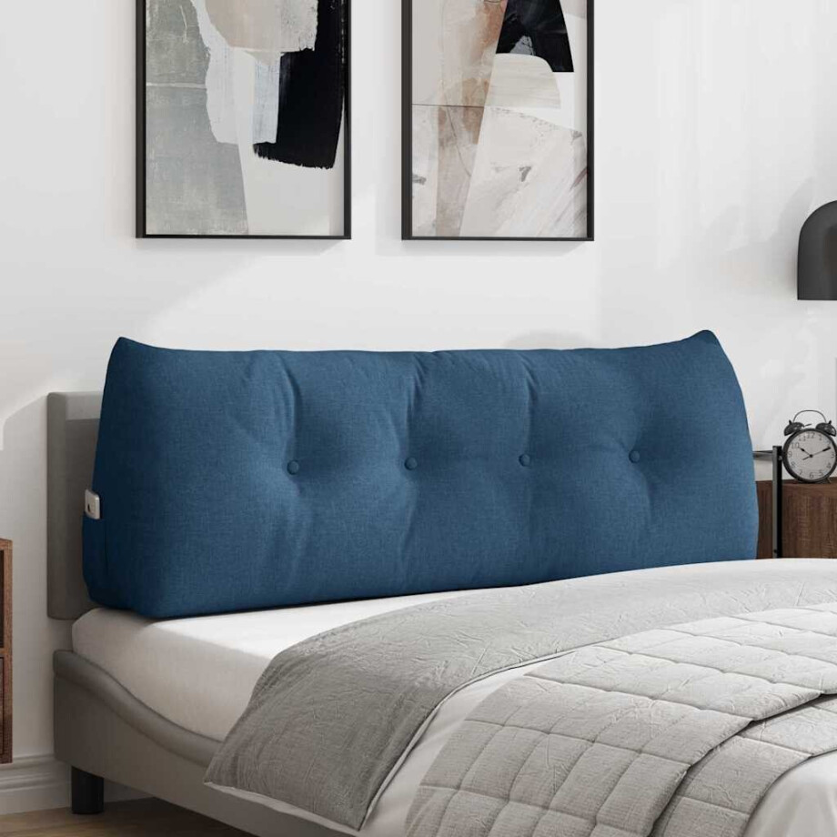 vidaXL Rugkussen Blauw 140 x 24 x 50 cm Stof vidaXL Rugkussen Blauw 140 x 24 x 50 cm Stof afbeelding 1