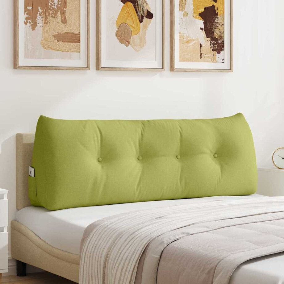 vidaXL Rugkussen Lichtgroen 140 x 24 x 50 cm Stof afbeelding 1