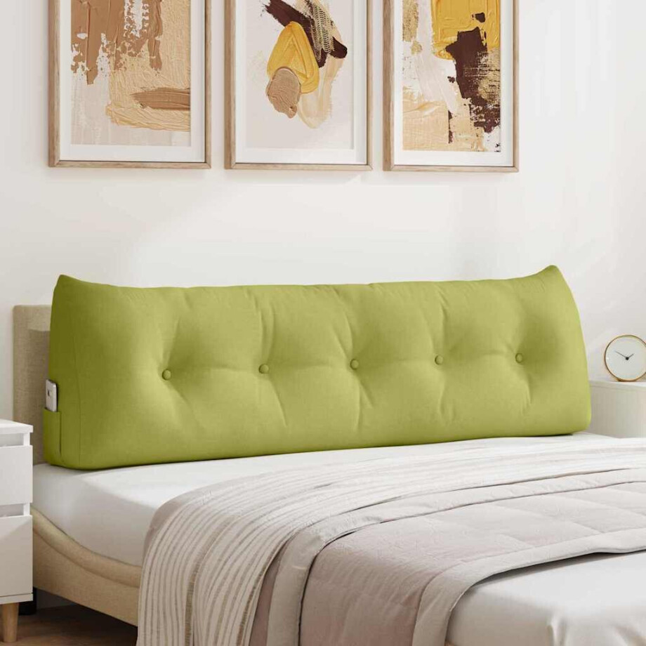 vidaXL Rugkussen Lichtgroen 160 x 24 x 50 cm Stof afbeelding 1
