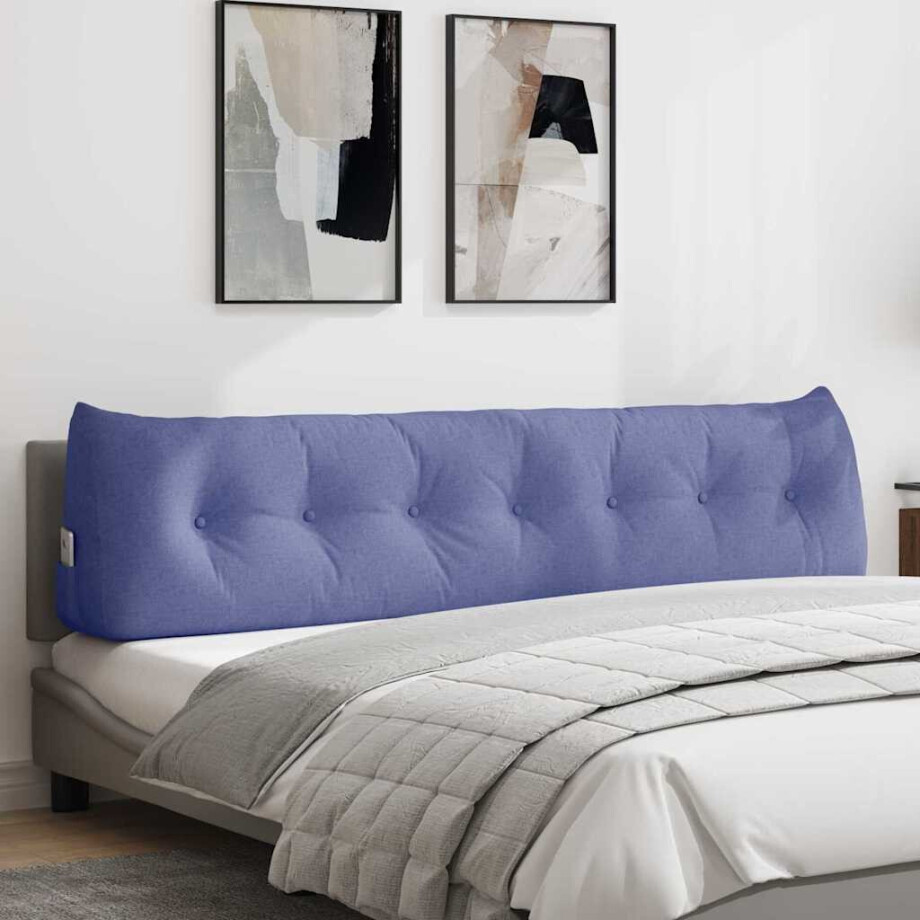 vidaXL Rugkussen Jeans Blauw 200 x 24 x 50 cm Stof vidaXL Rugkussen Jeans Blauw 200 x 24 x 50 cm Stof afbeelding 1
