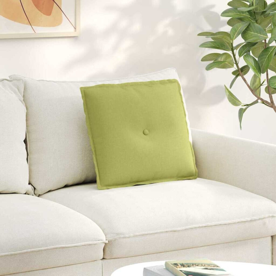 vidaXL Rugkussen Lichtgroen 50 x 19 x 45 cm Stof afbeelding 1