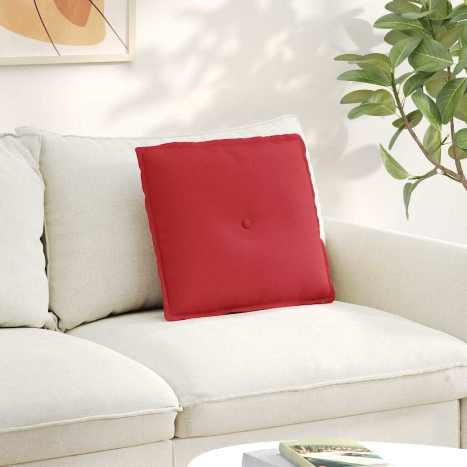 vidaXL Rugkussen Rood 50 x 19 x 45 cm Stof vidaXL Rugkussen Rood 50 x 19 x 45 cm Stof afbeelding 1