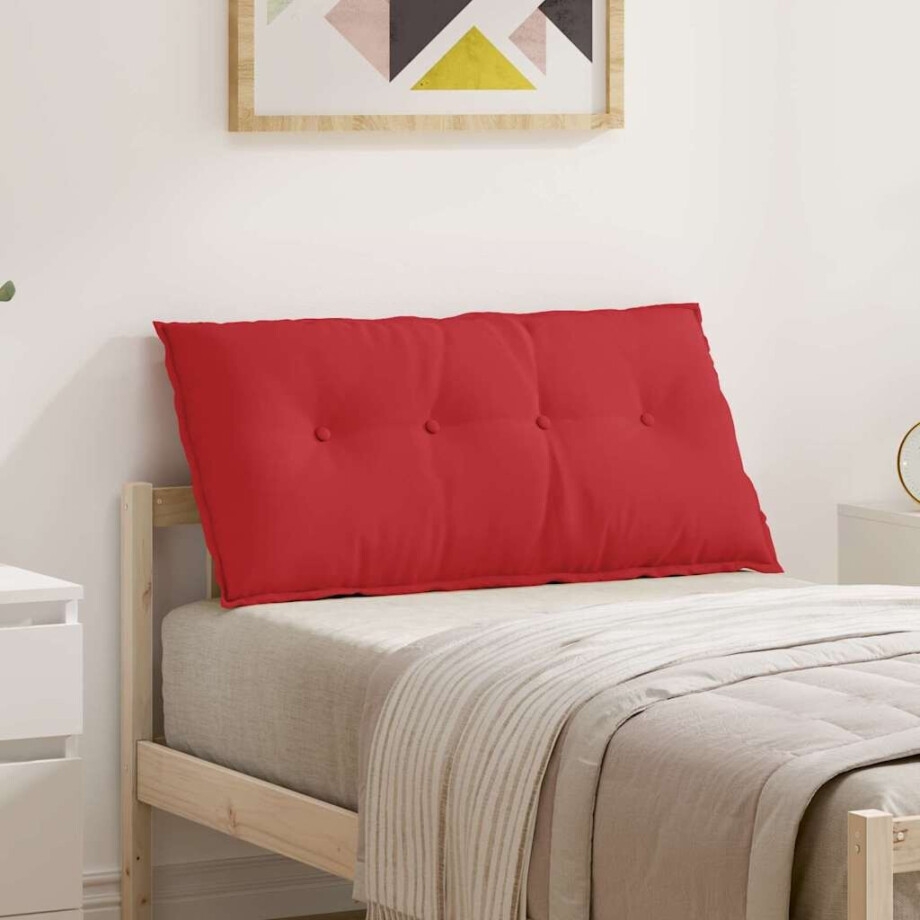 vidaXL Rugkussen Rood 100 x 19 x 50 cm Stof vidaXL Rugkussen Rood 100 x 19 x 50 cm Stof afbeelding 1