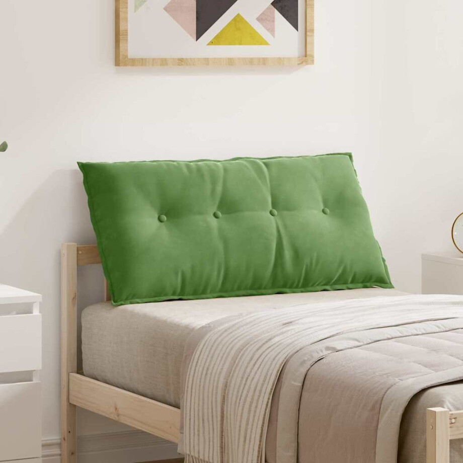 vidaXL Rugkussen Lichtgroen 100 x 50 cm Cordstof afbeelding 1
