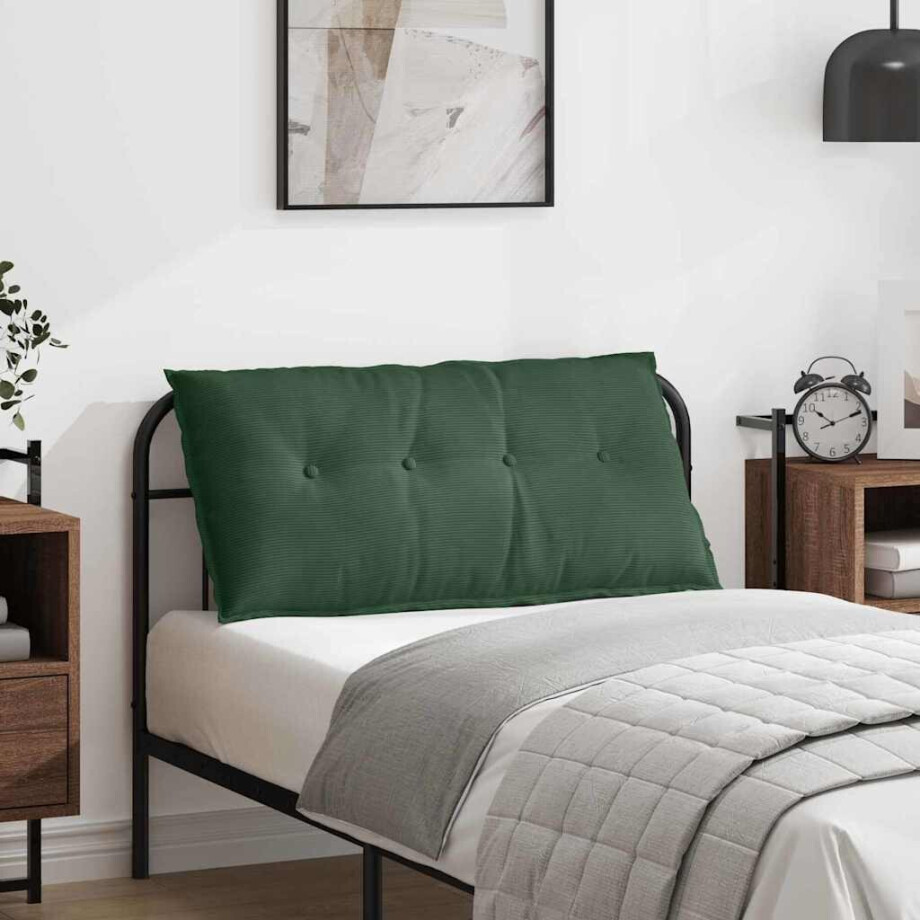 vidaXL Rugkussen Jungle Groen 100 x 50 cm Cordstof afbeelding 1