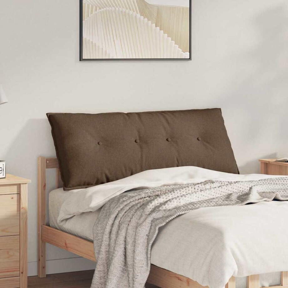 vidaXL Rugkussen Bruin 120 x 19 x 50 cm Stof afbeelding 1
