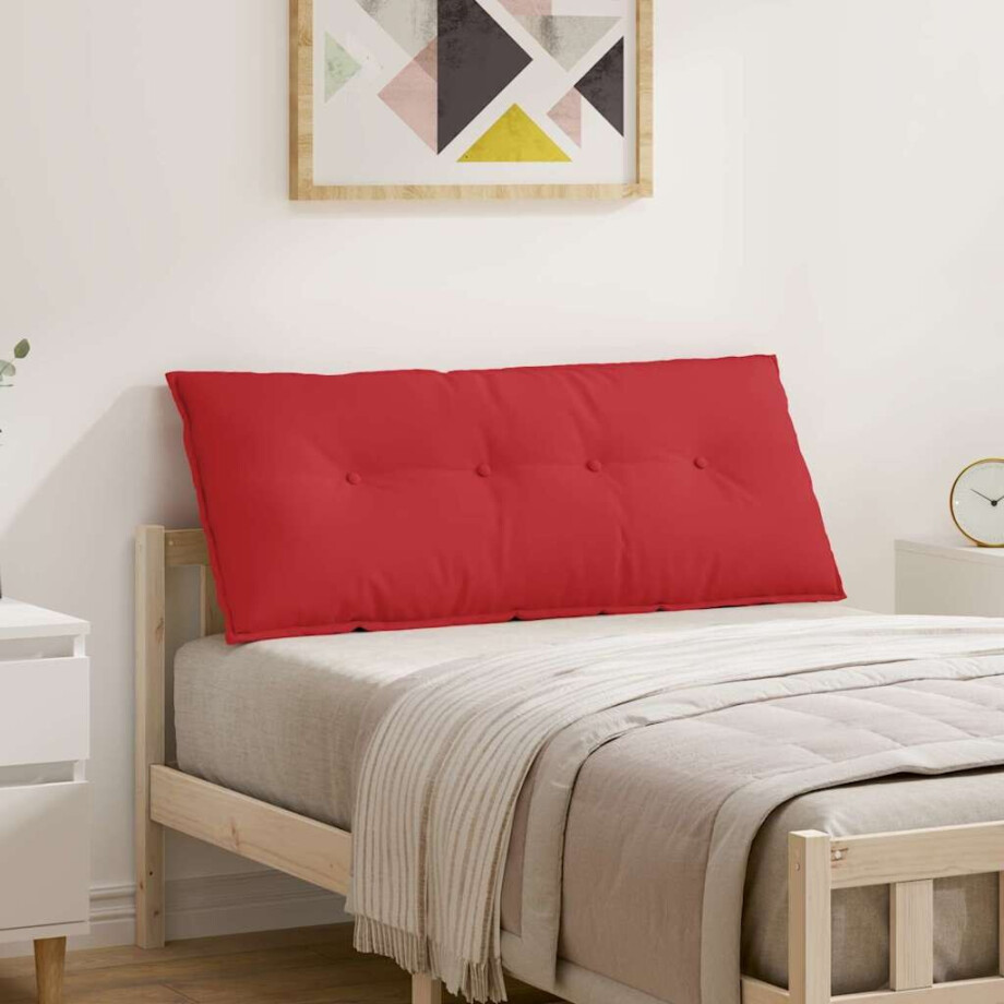 vidaXL Rugkussen Rood 120 x 19 x 50 cm Stof vidaXL Rugkussen Rood 120 x 19 x 50 cm Stof afbeelding 1
