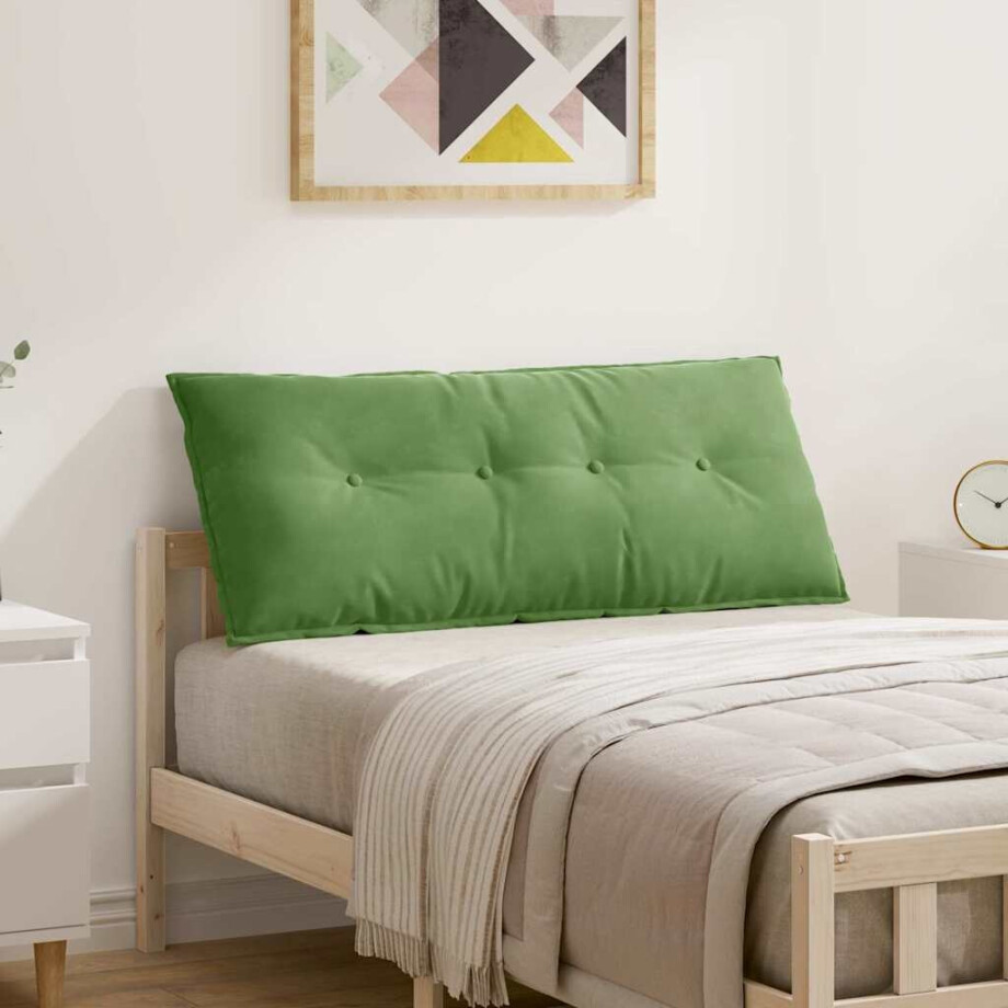 vidaXL Rugkussen Lichtgroen 120 x 50 cm Cordstof afbeelding 1