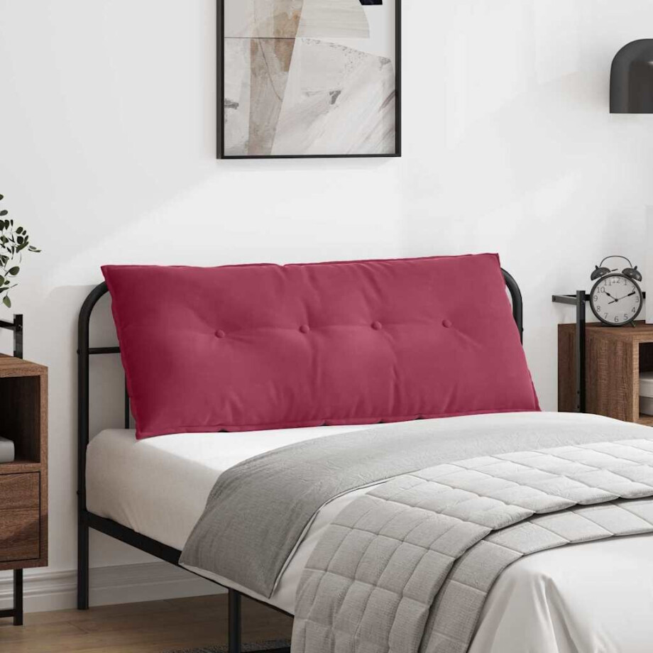 vidaXL Rugkussen Wijnrood 120 x 50 cm Cordstof afbeelding 1