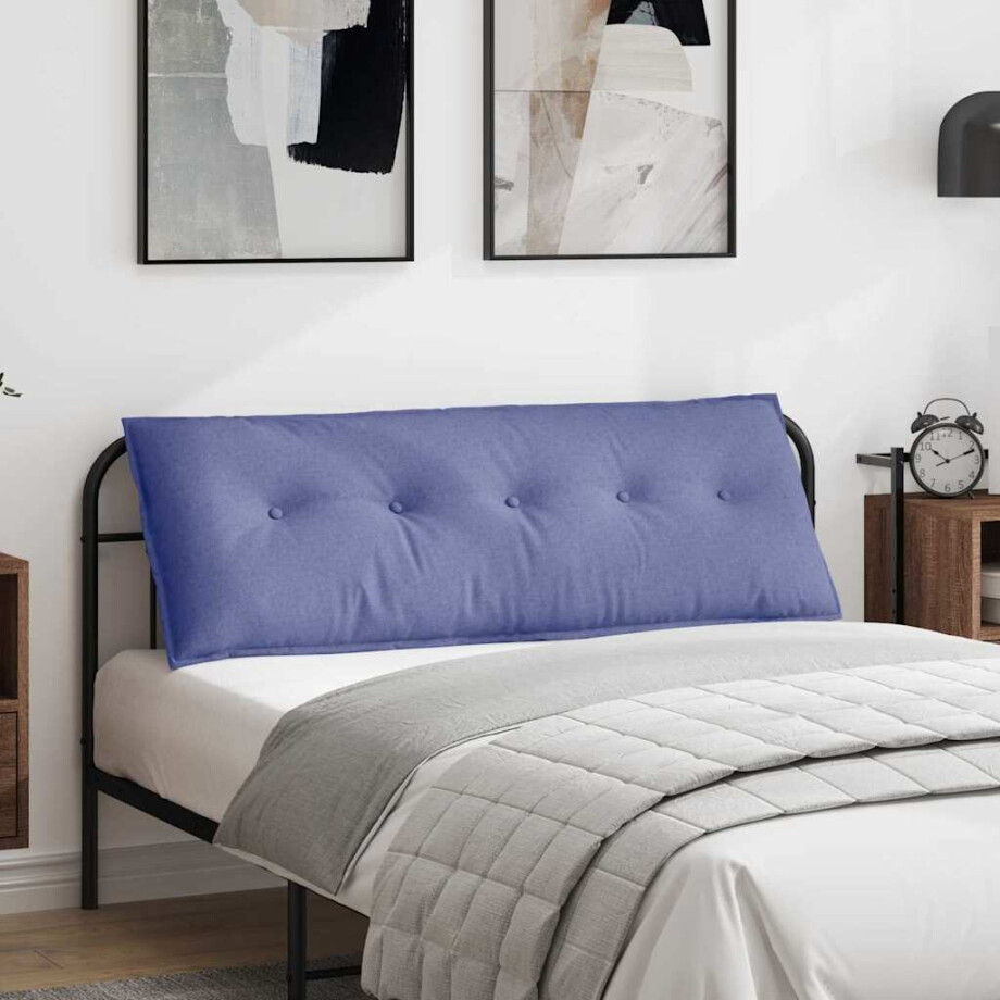 vidaXL Rugkussen Jeans Blauw 140 x 19 x 50 cm Stof vidaXL Rugkussen Jeans Blauw 140 x 19 x 50 cm Stof afbeelding 1
