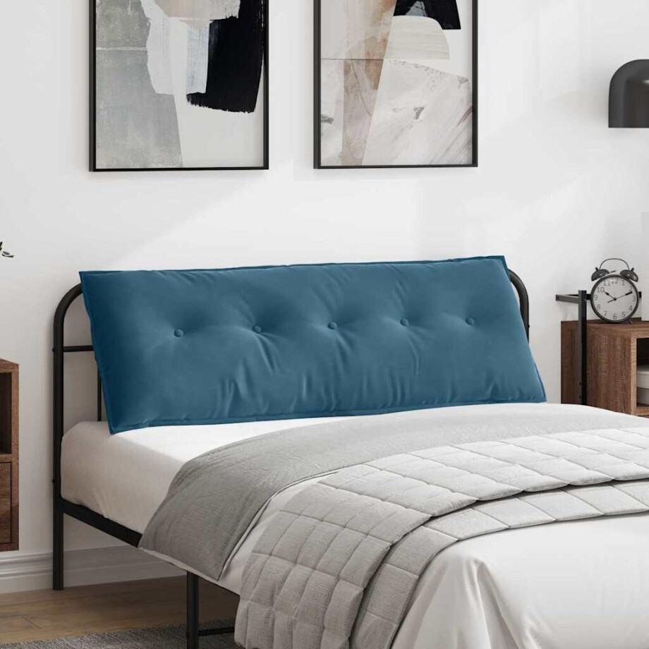 vidaXL Rugkussen Blauw 140 x 50 cm Cordstof vidaXL Rugkussen Blauw 140 x 50 cm Cordstof afbeelding 1