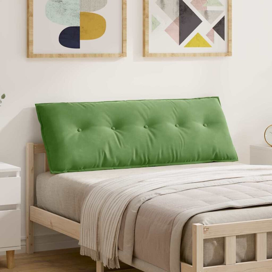 vidaXL Rugkussen Lichtgroen 140 x 50 cm Cordstof afbeelding 1