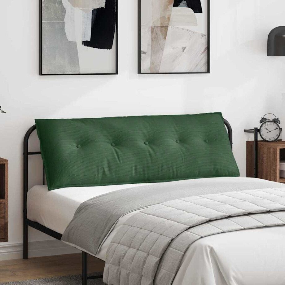 vidaXL Rugkussen Jungle Groen 140 x 50 cm Cordstof afbeelding 1