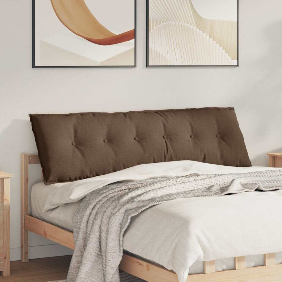 vidaXL Rugkussen Bruin 160 x 19 x 50 cm Stof afbeelding 1