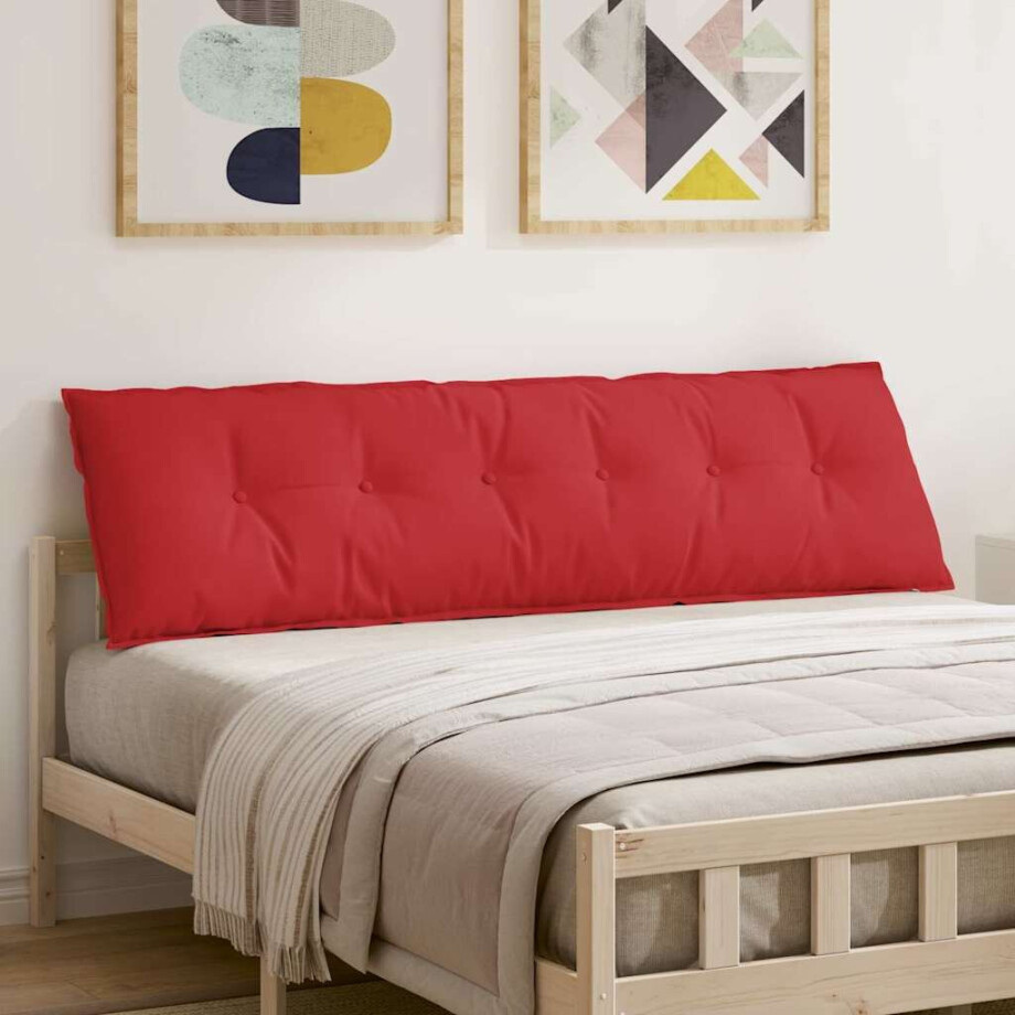 vidaXL Rugkussen Rood 180 x 19 x 50 cm Stof vidaXL Rugkussen Rood 180 x 19 x 50 cm Stof afbeelding 1
