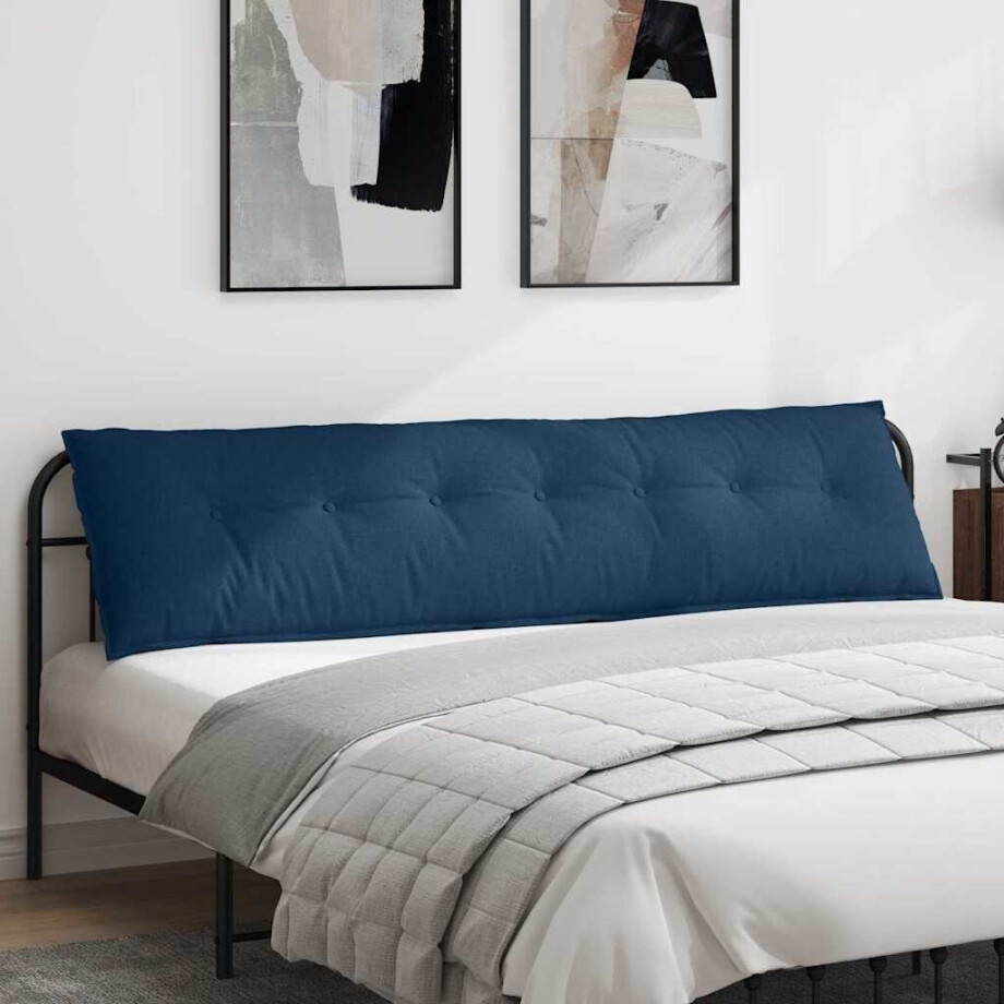vidaXL Rugkussen Blauw 200 x 19 x 50 cm Stof vidaXL Rugkussen Blauw 200 x 19 x 50 cm Stof afbeelding 1