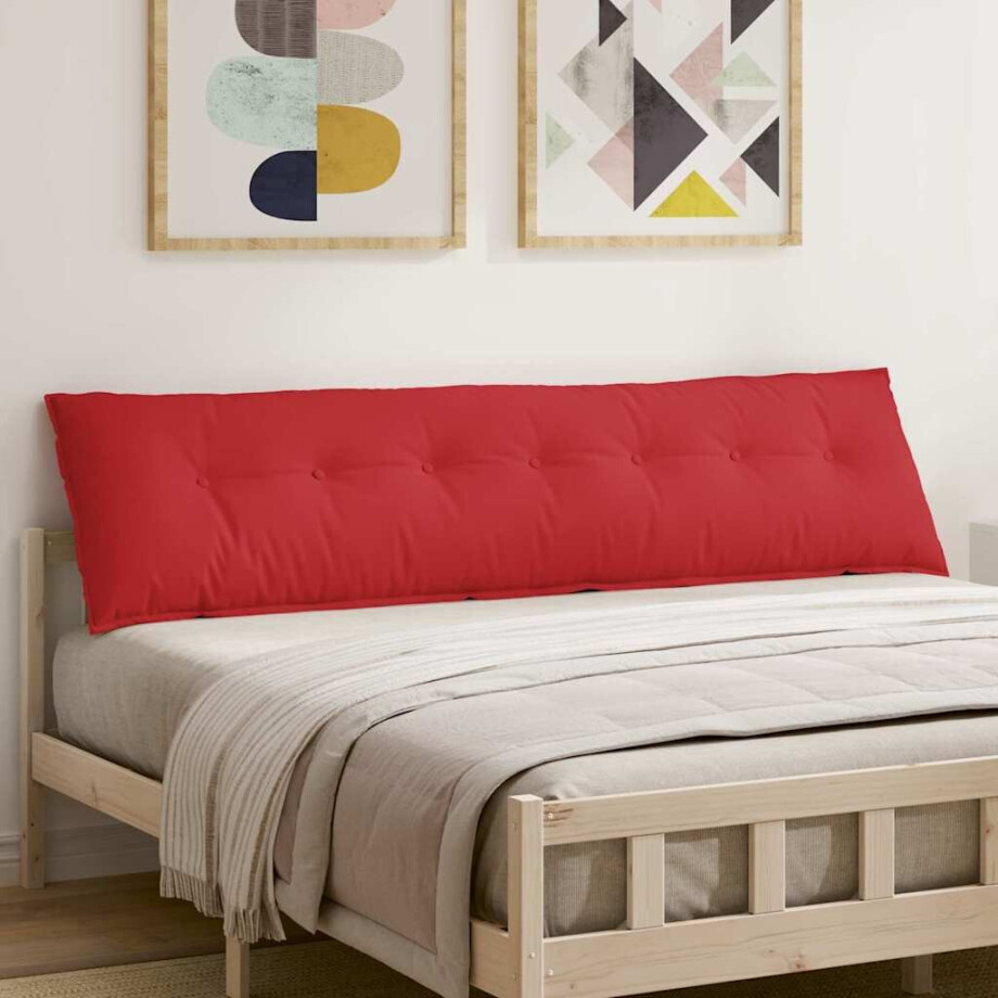 vidaXL Rugkussen Rood 200 x 19 x 50 cm Stof vidaXL Rugkussen Rood 200 x 19 x 50 cm Stof afbeelding 1