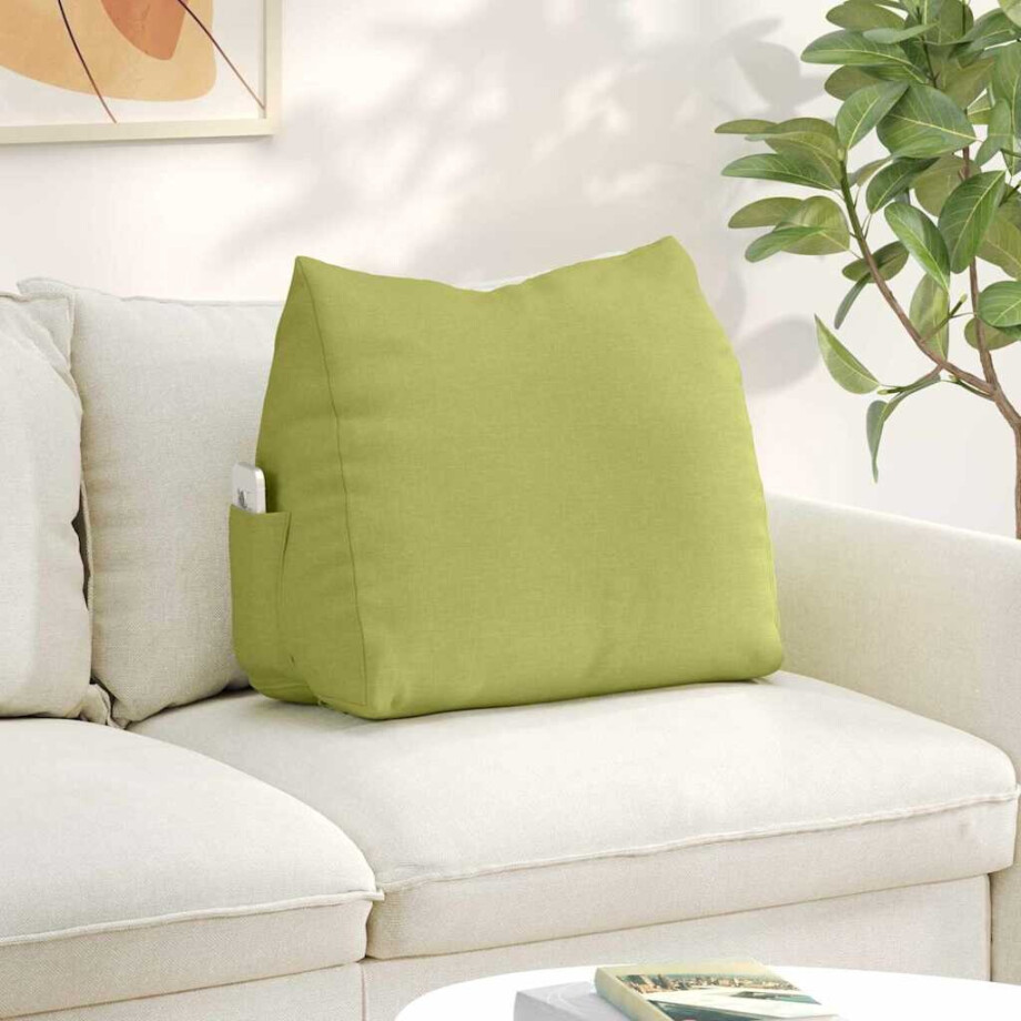vidaXL Rugkussen Lichtgroen 60 x 20 x 50 cm Stof afbeelding 1