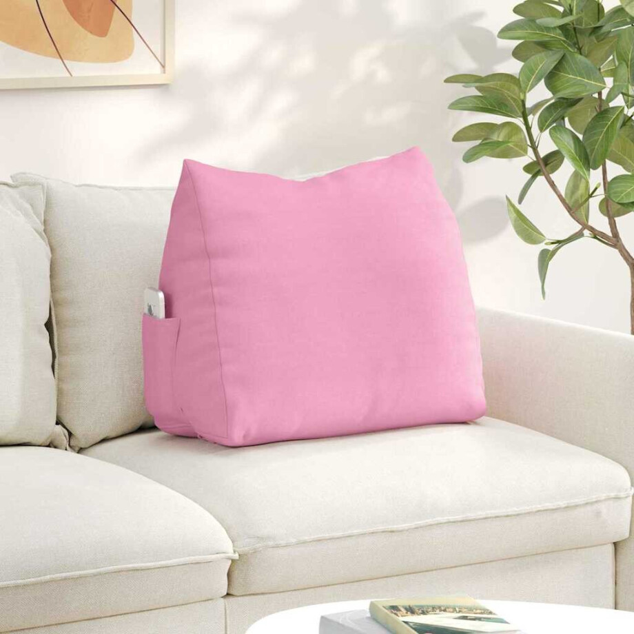 vidaXL Rugkussen Roze 60 x 20 x 50 cm Stof vidaXL Rugkussen Roze 60 x 20 x 50 cm Stof afbeelding 1