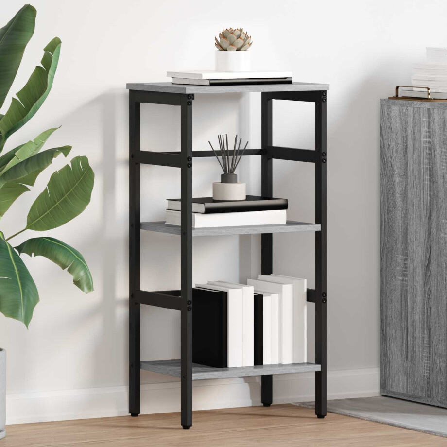 vidaXL Boekenkast Grijs Sonoma 40 x 29,5 x 81 cm Bewerkt hout afbeelding 1