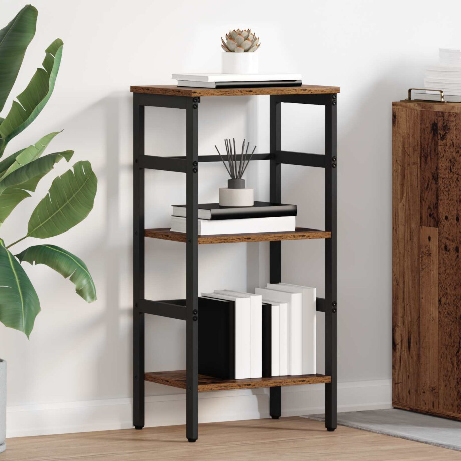vidaXL Boekenkast Oud Hout 40 x 29,5 x 81 cm Bewerkt hout afbeelding 1