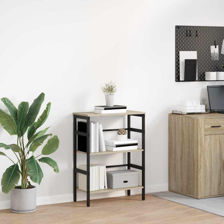 vidaXL Boekenkast Sonoma Eiken 60 x 29,5 x 81 cm Bewerkt hout vidaXL Boekenkast Sonoma Eiken 60 x 29,5 x 81 cm Bewerkt hout afbeelding 1