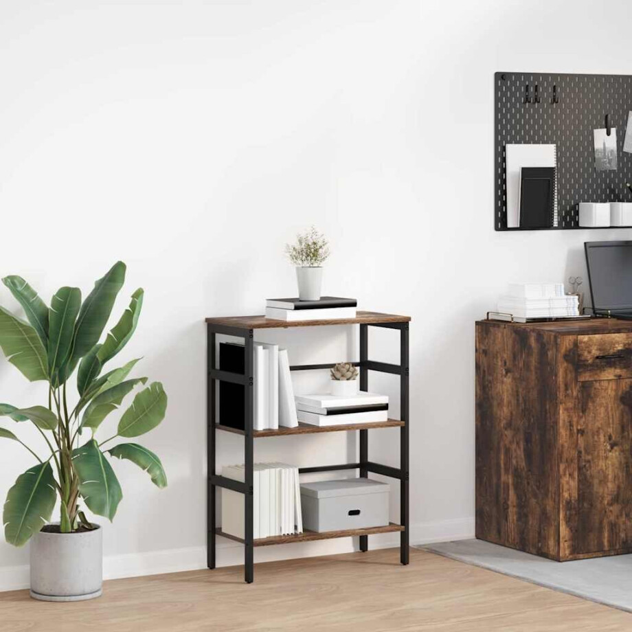 vidaXL Boekenkast Gerookt eiken 60 x 29,5 x 81 cm Bewerkt hout vidaXL Boekenkast Gerookt eiken 60 x 29,5 x 81 cm Bewerkt hout afbeelding 1